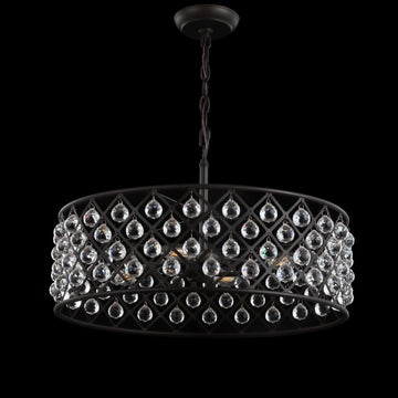Gabrielle Crystal/Metal LED Pendant - JONATHAN Y